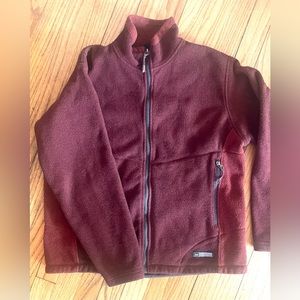 Vintage REI zip up fleece in burnt orange. Unisex M/L. Cat friendly home.